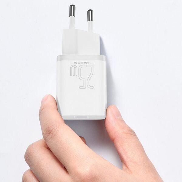 BASEUS charger Type C + cable Type C to Type C PD QC3.0 3A 25W TZCCSUP-L02 white