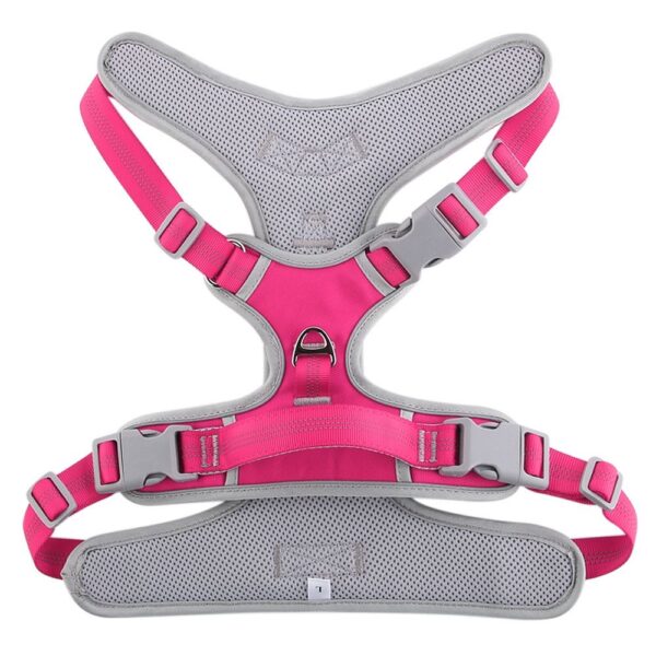 Dog harness OXFORD B size M pink grey