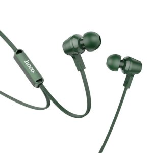 HOCO wire earphones Jack 3,5 mm with microphone M86 army green