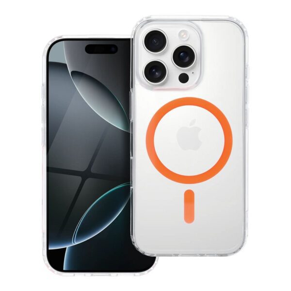 Drop Glue Colorful Ring Mag Cover compatible with MagSafe for SAMSUNG A17 orange