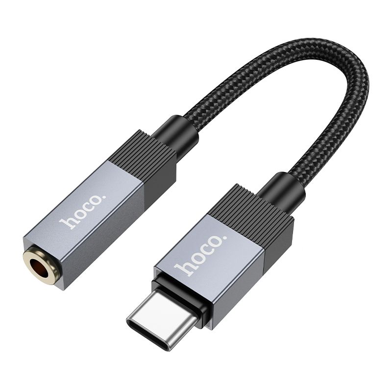 Adapter AUX USB C (male) to Jack 3,5 mm (female) Hoco UPA32C black