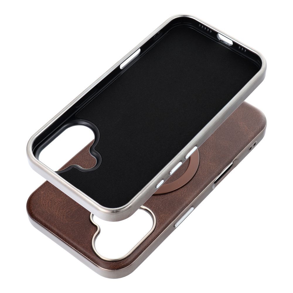 ac7b05a5271bd47b0b9fe6de4df5ab59 GENTLEMAN MAG COVER Case compatible with MagSafe for IPHONE 17 brown