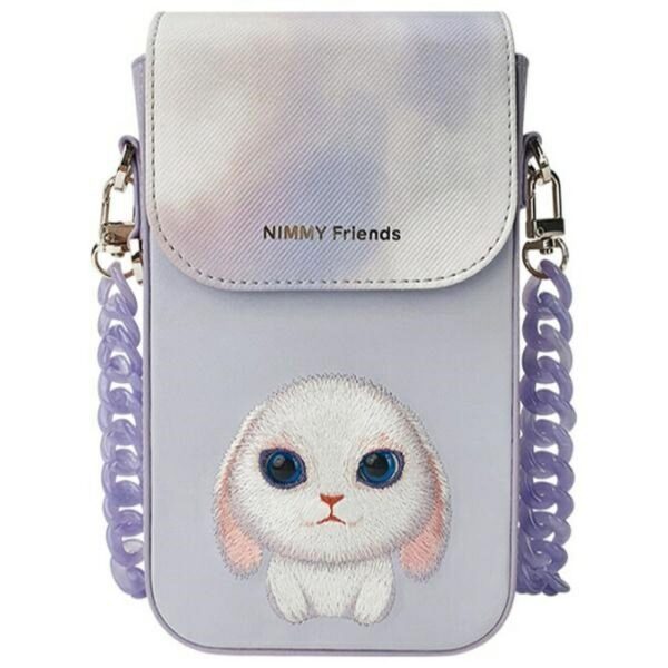 ae061f636ed1ddda3aade477ce5064c2 NIMMY set 3in1 phone bag + wallet + gps cover BIG EYED PET 2.0 Rabbit purple