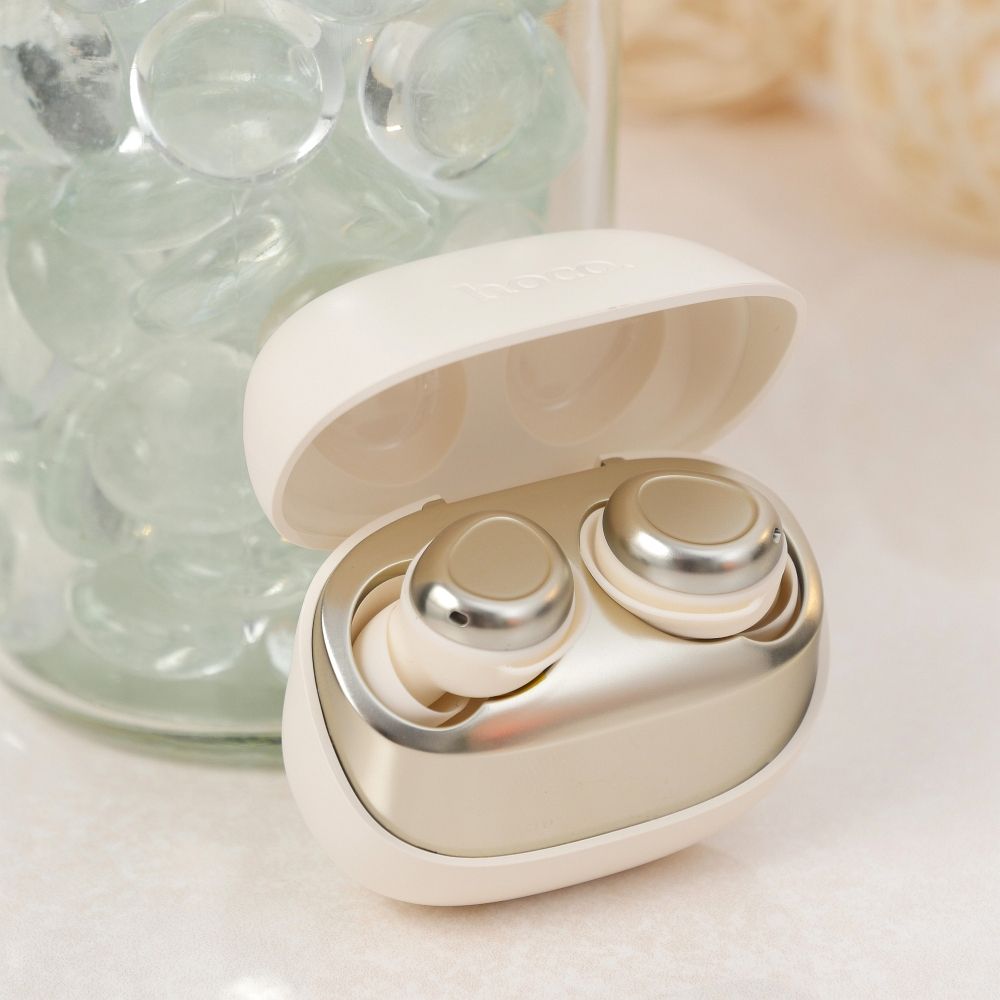 af2451219eceb754fc42d8007dc301b1 HOCO wireless earphones bluetooth TWS EW200 milky white
