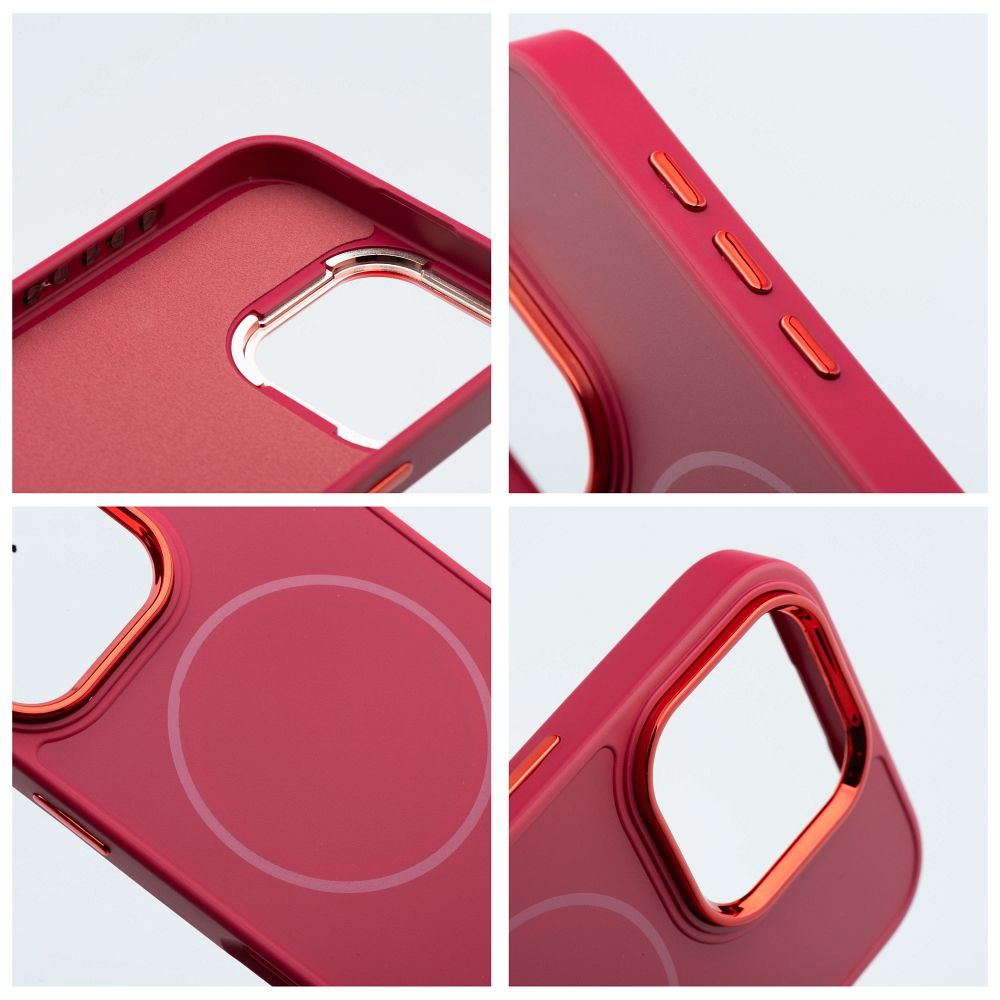 FRAME MAG COVER Case compatible with MagSafe for IPHONE 14 magenta