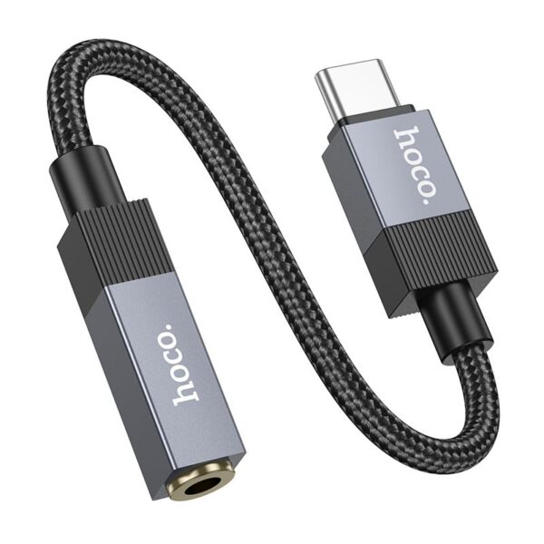 Adapter AUX USB C (male) to Jack 3,5 mm (female) Hoco UPA32C black