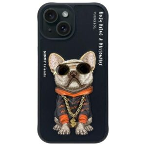 NIMMY case GLASSES COOL DOG for IPHONE 15 black
