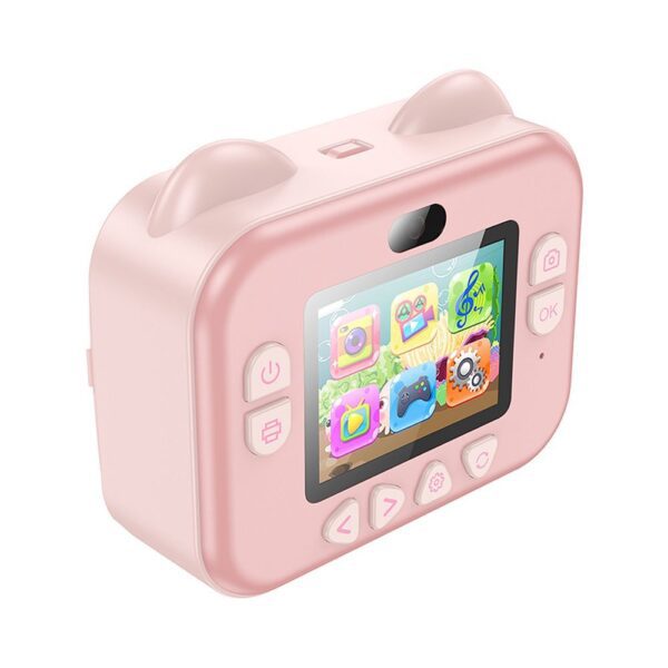 Digital kids camera with printer and selfie function Hoco 2,4" DV204 pink