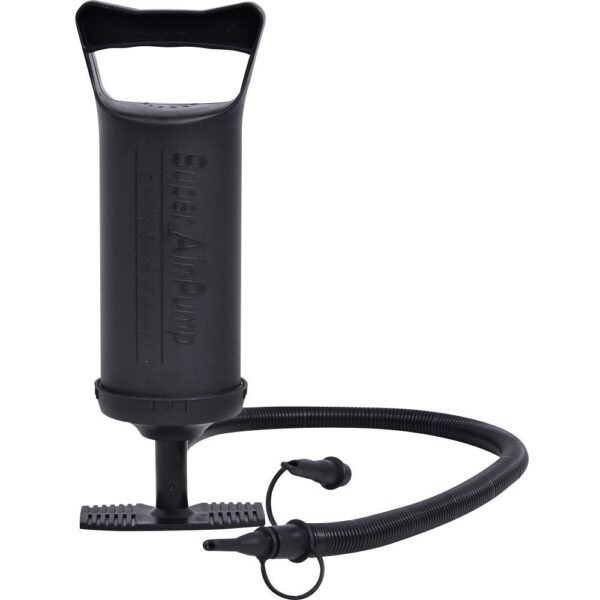 Inflatable double travel mattress with velvet finish + inflating pump 67002 blue