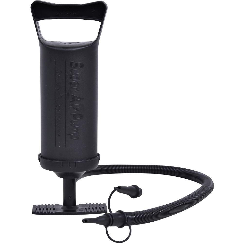 Inflatable double travel mattress with velvet finish + inflating pump 67002 blue