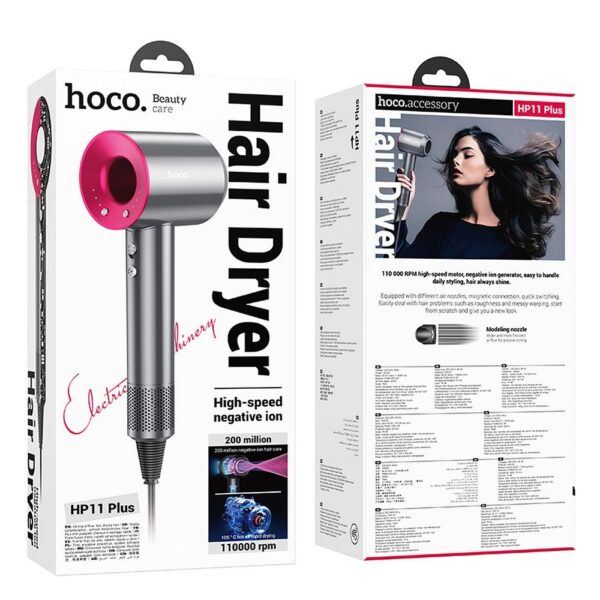 b4084c6ba8738ba4d71fcc4a2d29d897 Hair dryer Hoco with ionization HP11 Plus rose red