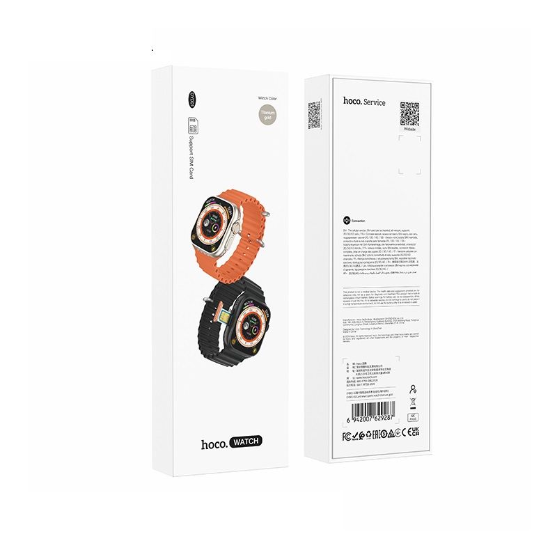 Smartwatch 1,96" TFT 4G Hoco with call function DYD01 black