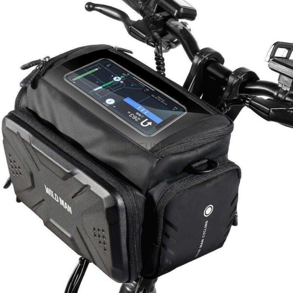 WILDMAN traveling bag for bike handlebars with zipper 4L GS6 black