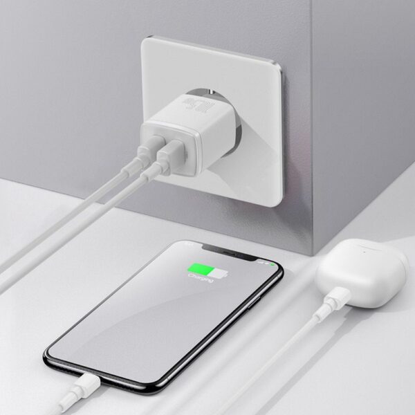 BASEUS wall charger 2 x USB A 2,1A 10,5W CCXJ010202 white