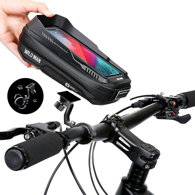 WILDMAN traveling bag for bike handlebars with zipper 0,5L (4 "- 7") XT3S black