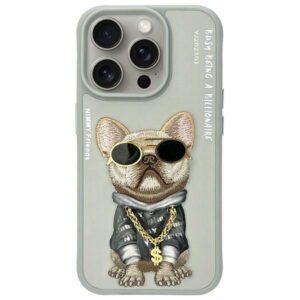 NIMMY case GLASSES COOL DOG for IPHONE 15 Pro gray
