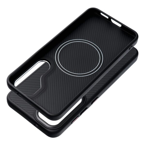 Carbon Elite Mag Cover compatible with MagSafe for SAMSUNG S25 black