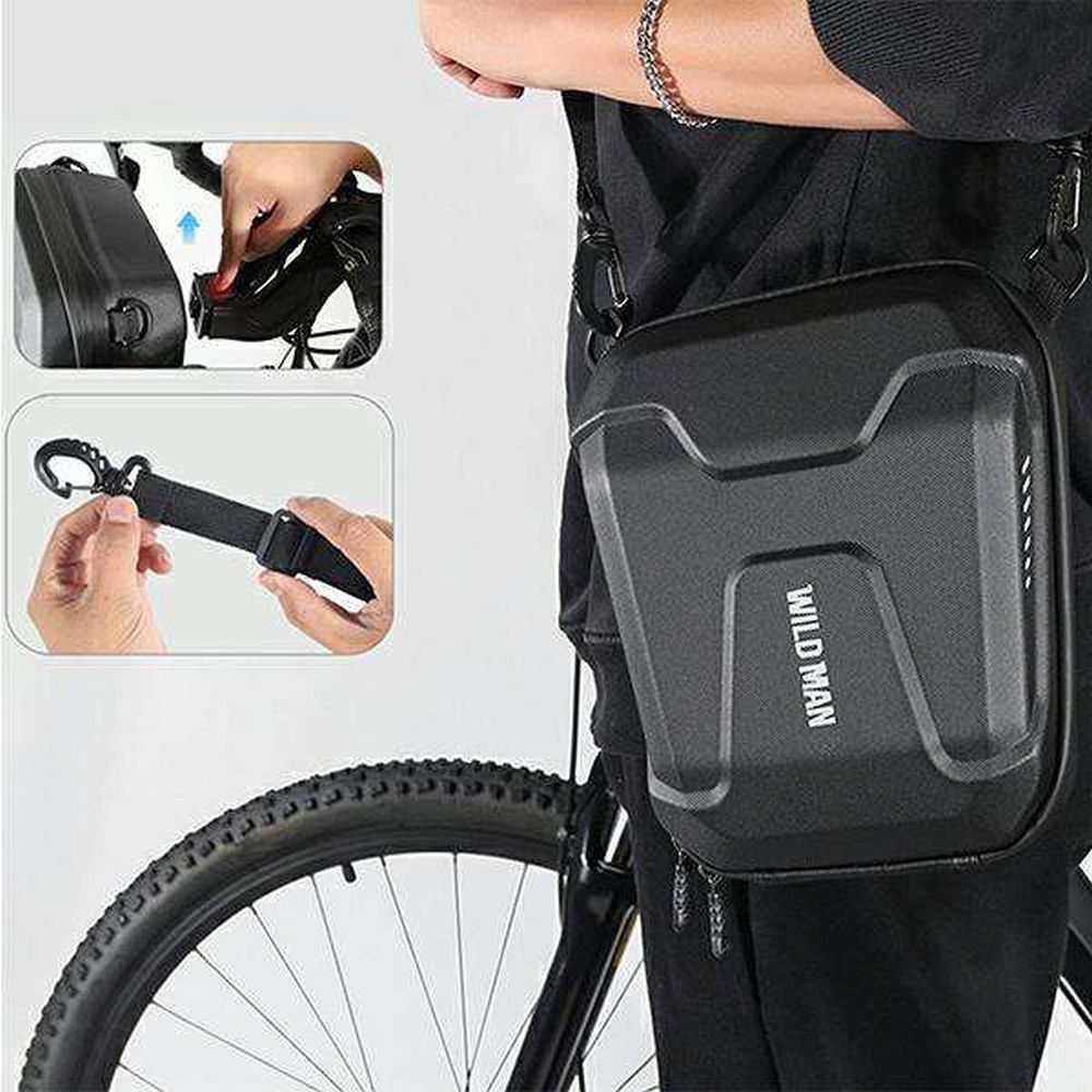 WILDMAN traveling bag for bike handlebars with zipper 3L E8 black