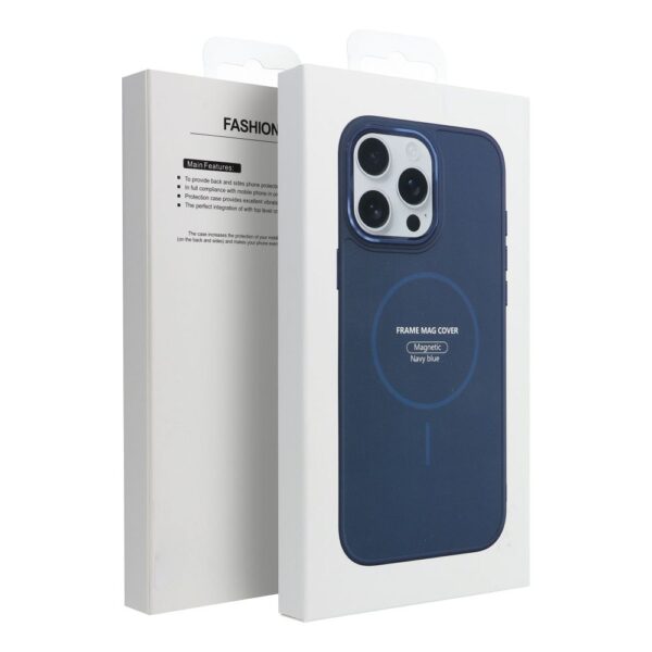 FRAME MAG COVER Case compatible with MagSafe for SAMSUNG A36 navy blue