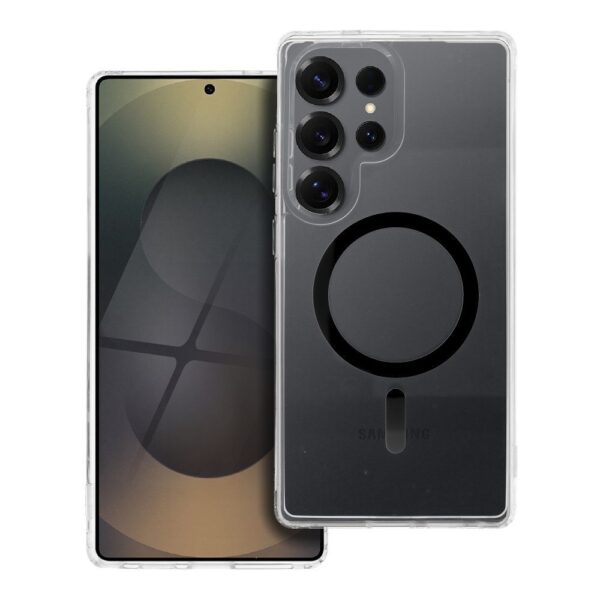 Drop Glue Colorful Ring Mag Cover compatible with MagSafe for SAMSUNG S25 ULTRA black