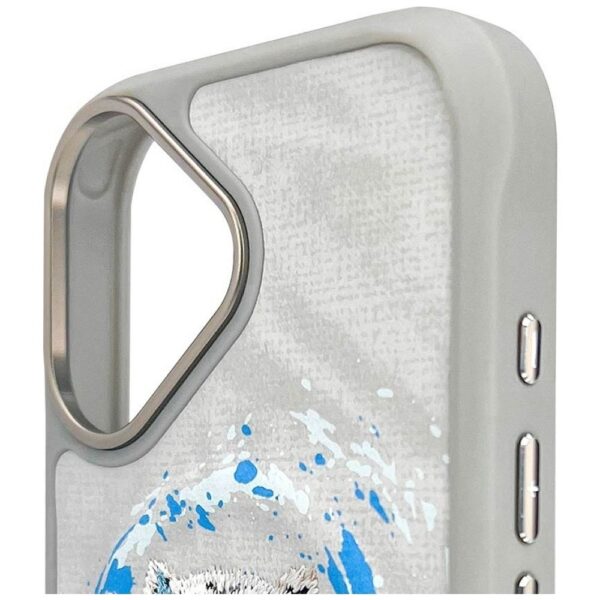 NIMMY case PANTHER compatible with MagSafe for IPHONE 16 light gray