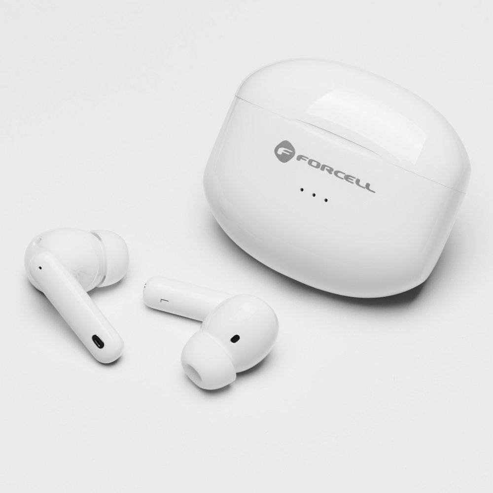 c2ca4cdd36b9b8a6557e485f125d6077 FORCELL F-AUDIO Clear Sound wireless earphones bluetooth TWS white