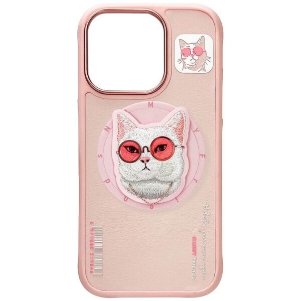 c40dbbf8195924c8abe443559ed62081 NIMMY case GLASSES COOL CAT compatible with MagSafe for IPHONE 16 Pro Max pink