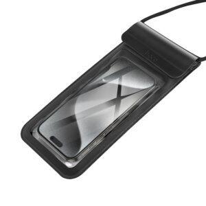 Waterproof case for mobile phone Hoco IP68 240 x 120 x 15 mm HX53 black