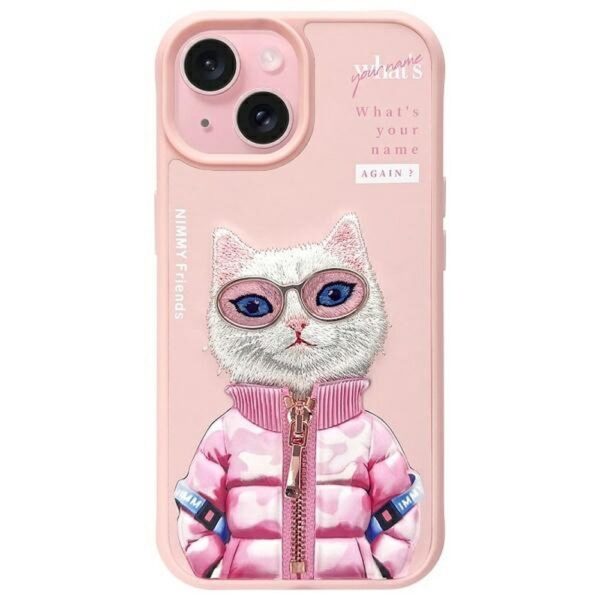 NIMMY case COOL&CUTE 2.0 Cat for IPHONE 15 pink