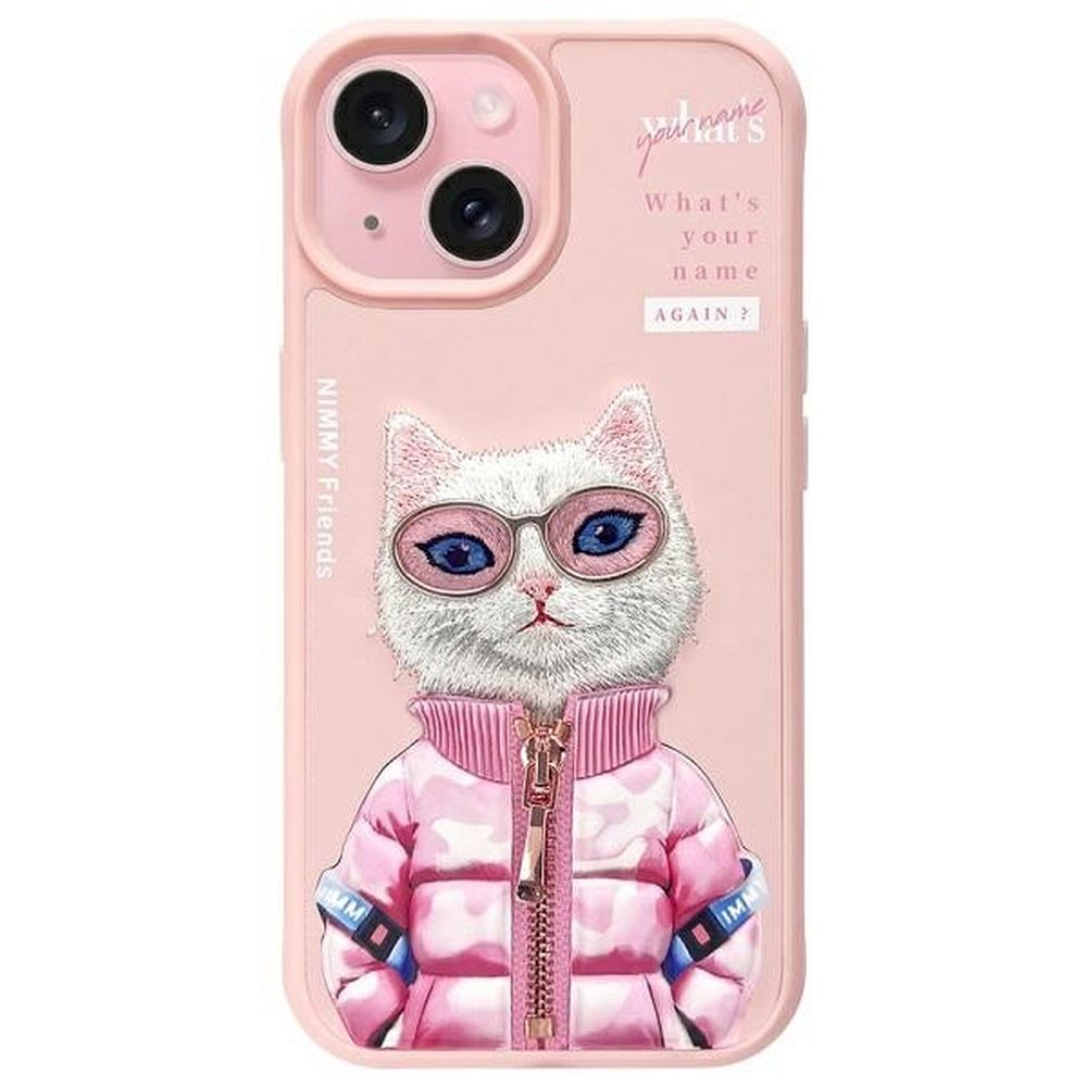 NIMMY case COOL&CUTE 2.0 Cat for IPHONE 15 pink