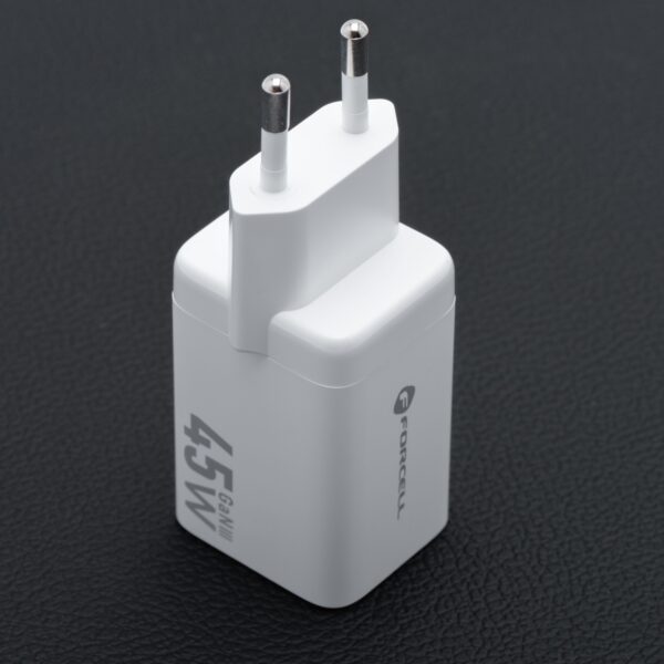 FORCELL F-ENERGY Mini GaN III VT-36B travel charger with 2 x Type C sockets, PD QC4.0 45W white