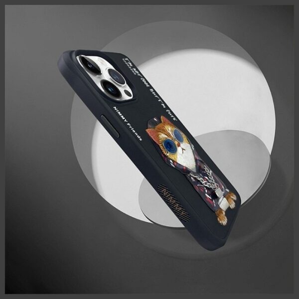 c73622d62b4e1a17d0191dbca18870c4 NIMMY case GLASSES COOL CAT for IPHONE 15 Pro black