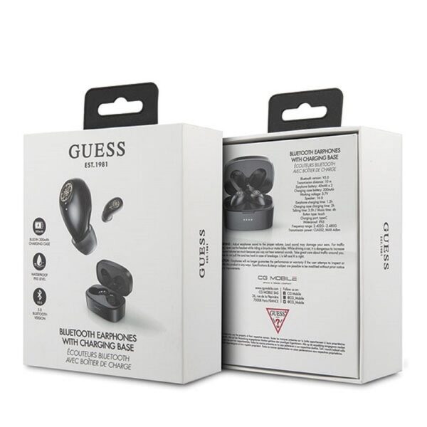 c802ad542e6a7c27c77642b7197d0310 GUESS wireless earphones bluetooth TWS + docking station GUTWSJL4GBK black