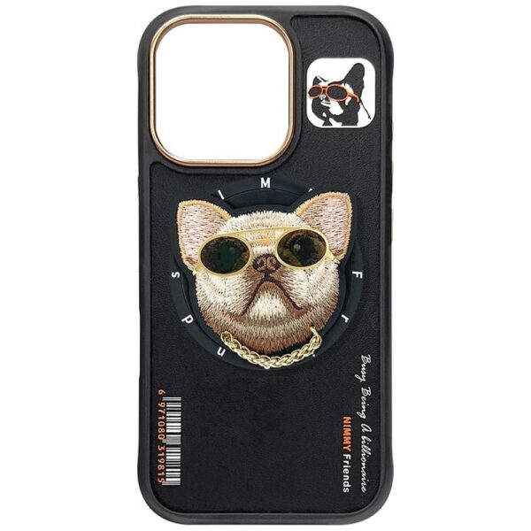 c83fb3a65aa811d9415405f08b004e42 NIMMY case GLASSES COOL DOG compatible with MagSafe for IPHONE 16 Pro Max black