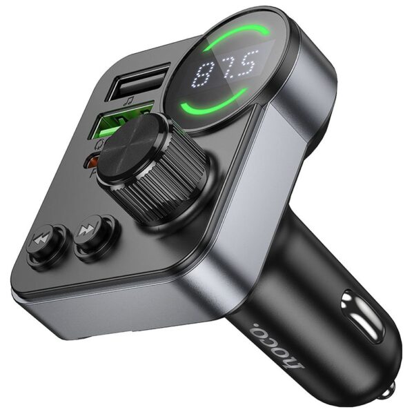 HOCO car transmitter FM bluetooth 2 x USB A + Type C PD QC3.0 48W E86 black