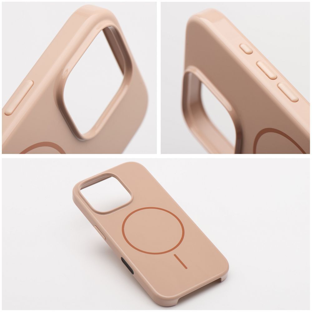 Premium Glossy Mag Cover compatible with MagSafe and Camera Control button for IPHONE 16 PLUS desert gold