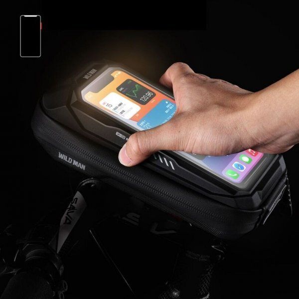 WILDMAN traveling bag for bike handlebars with zipper 0,5L (4 "- 7") X3 black