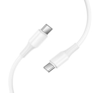 Cable USB C to USB C Hoco 3A 60W 1 m X120 white