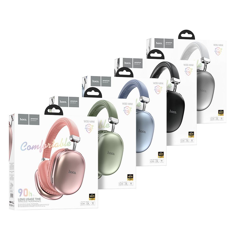 cc6b0c1188a8489806d4e2b513fdd674 HOCO wireless bluetooth headphones W35 Max green