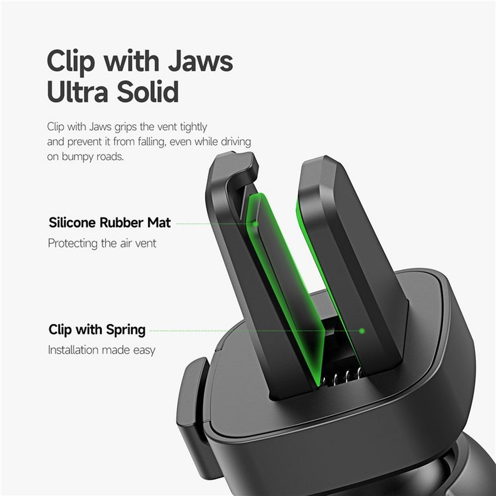 DUZZONA car holder with wireless charging for air vet compatible with MagSafe 15W V2 black