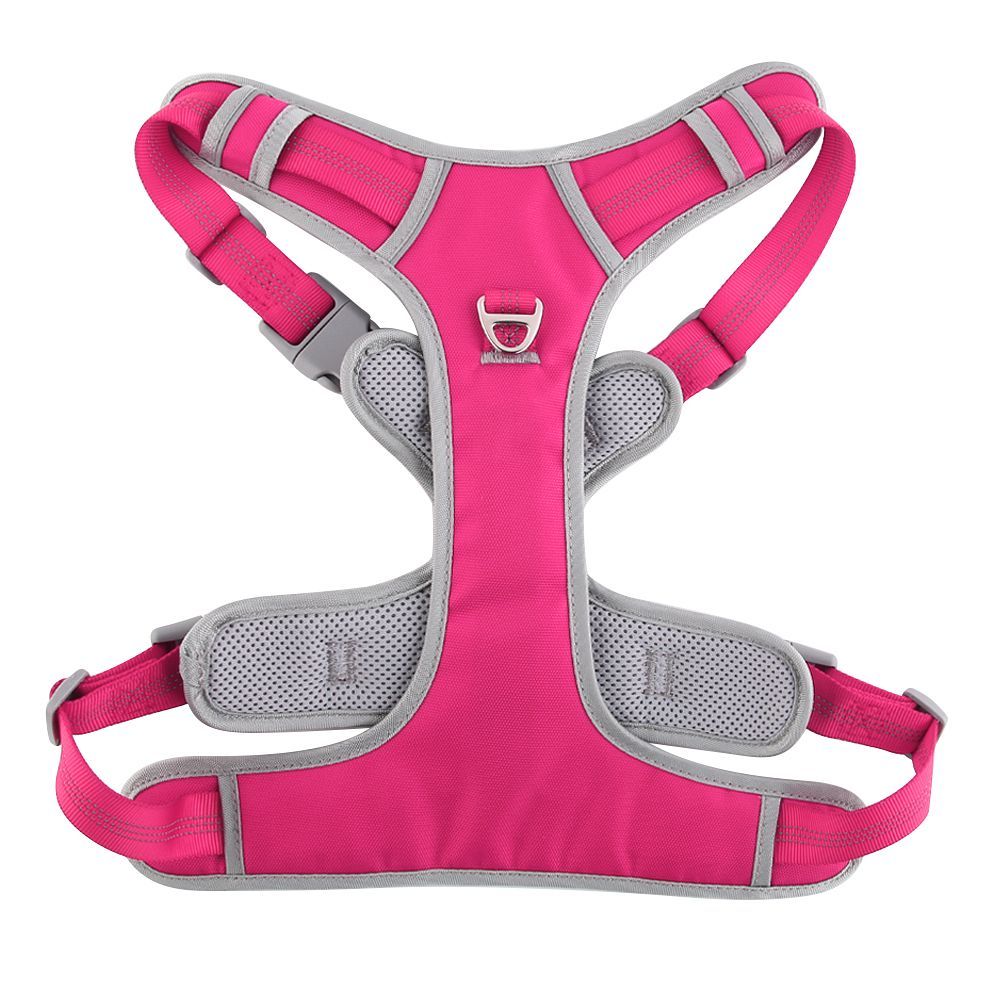 Dog harness OXFORD B size M pink grey