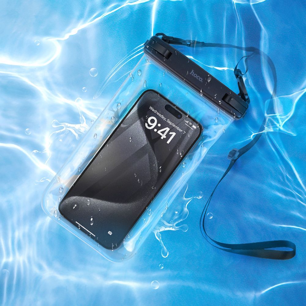 Waterproof case for mobile phone Hoco IP68 222 x 125 x 21 mm HX52 transparent