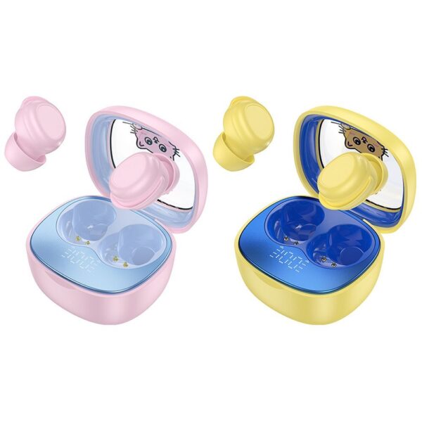 cefc03c171b2a6644486f7d1218ae525 HOCO wireless earphones bluetooth TWS for kids EW111 pink