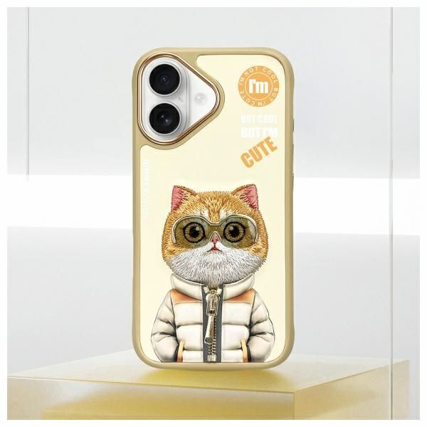 NIMMY case COOL&CUTE 2.0 Cat for IPHONE 16 khaki