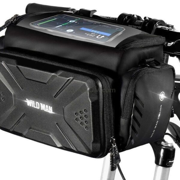 WILDMAN traveling bag for bike handlebars with zipper 4L GS6 black