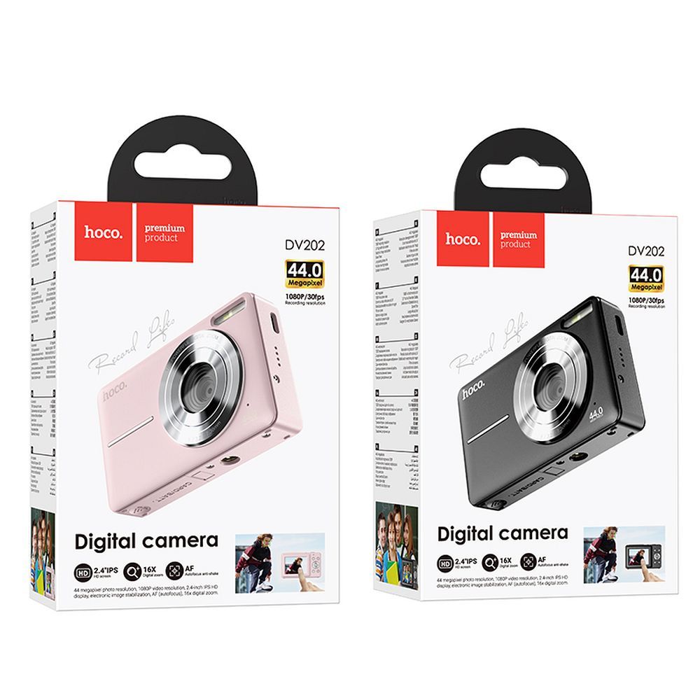 Digital camera Hoco 5MP 2,8" Full HD DV202 pink