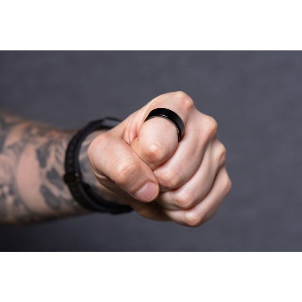 d0bfdedb6968a8bd3fe7030a60bc3647 Smart Ring R11M- smart steel ring with charging box Size 7 (17.3mm), black
