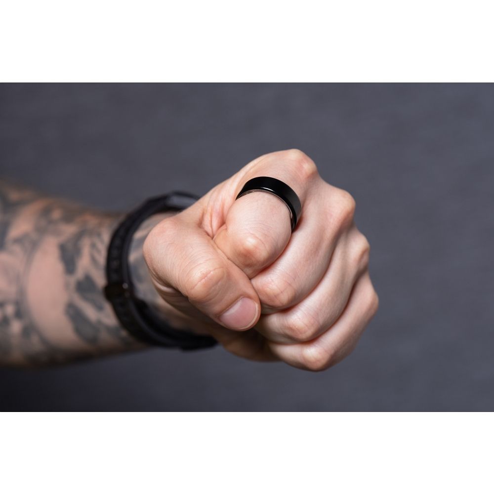 d0bfdedb6968a8bd3fe7030a60bc3647 Smart Ring R11M- smart steel ring with charging box Size 7 (17.3mm), black