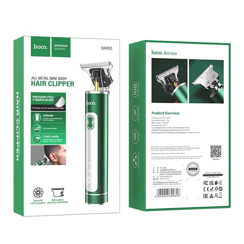d1ddb54b7654ea04a82ff43cd838bb8b Hair clipper Hoco DAR03 dark green
