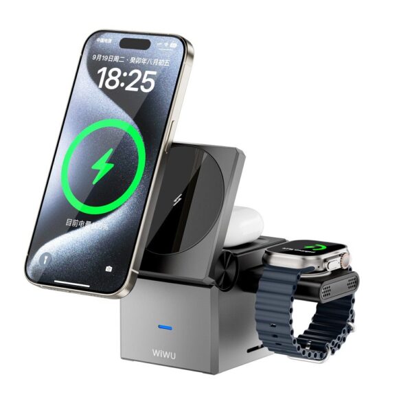 WiWU - Foldable Wireless Charger 3in1 Wi-W030 15W